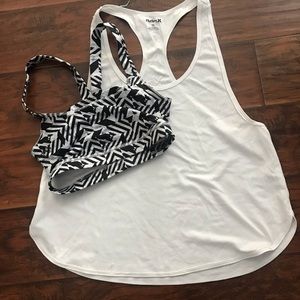 Hurley Muscle Tank and Sports Bra Set